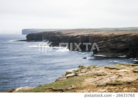Panorama Orkney coastline Yesnaby cliff landscape Panorama Orkney coastline Yesnaby cliff landscape 26633768