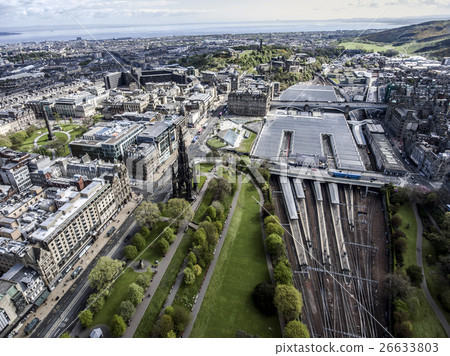 Edinburgh city historic Train Station Rail way 26633803