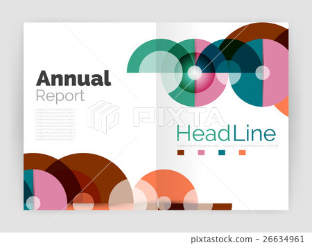 Circle annual report templates, business flyers 26634961