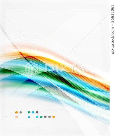 Modern hi-tech glossy glass wave Modern hi-tech glossy glass wave 26635063