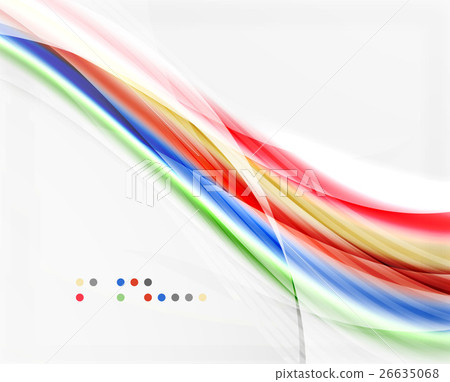 Modern hi-tech glossy glass wave Modern hi-tech glossy glass wave 26635068