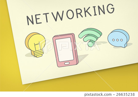 Internet Networking Connection Communication Icon Concept Internet Networking Connection Communication Icon Concept 26635238