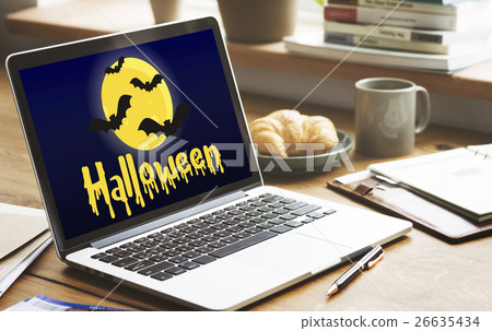 Halloween Bat Pumpkin Lantern Scary Graphic Concept Halloween Bat Pumpkin Lantern Scary Graphic Concept 26635434