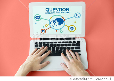 Help Question Contact us Information Concept 26635691