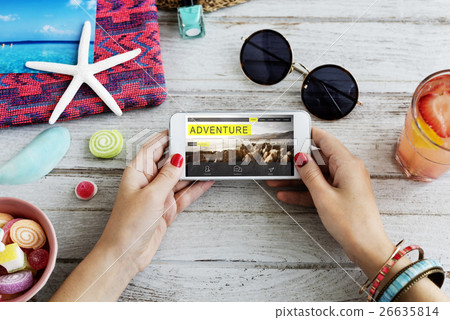 Travel Navigation Journey Vacation Trip Telephone Concept 26635814