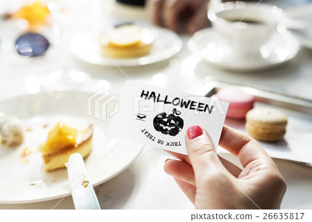 Halloween Bat Pumpkin Lantern Scary Graphic Concept 26635817