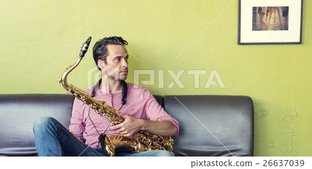 Saxophone Symphony Musician Jazz Instrument Concept Saxophone Symphony Musician Jazz Instrument Concept 26637039