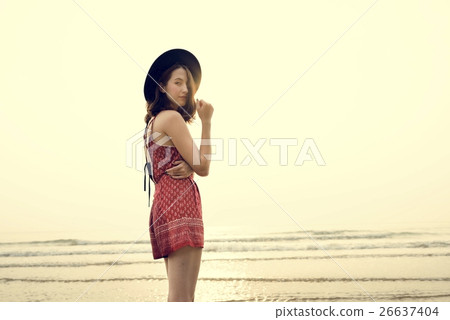 Beach Summer Holiday Vacation Traveling Relaxation Concept Beach Summer Holiday Vacation Traveling Relaxation Concept 26637404