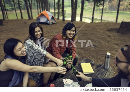 People Friendship Hangout Traveling Destination Camping Concept 26637434