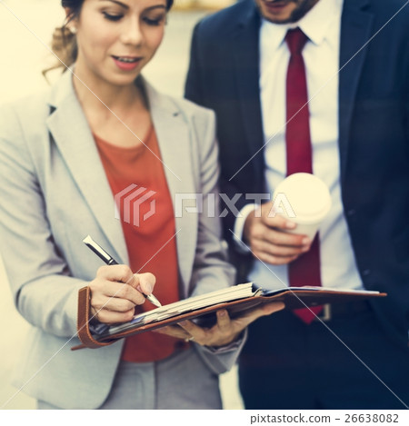 Business People Discussion Happiness Coffee Togetherness Concept 26638082