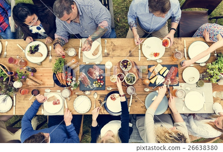 Group Of People Dining Concept 26638380