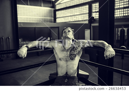 Boxer Rest Sitting Corner Rounds Break Concept Boxer Rest Sitting Corner Rounds Break Concept 26638453