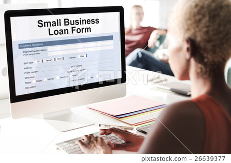 Samll Business Loan Form Tax Credits Niche Concept 26639377