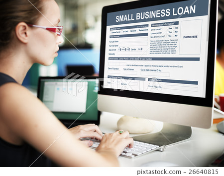 Small Business Loan Form Financial Concept Small Business Loan Form Financial Concept 26640815