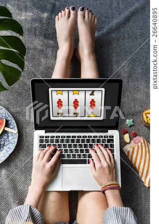 Lotto Slot Machine Jackpot Win Concept 26640895