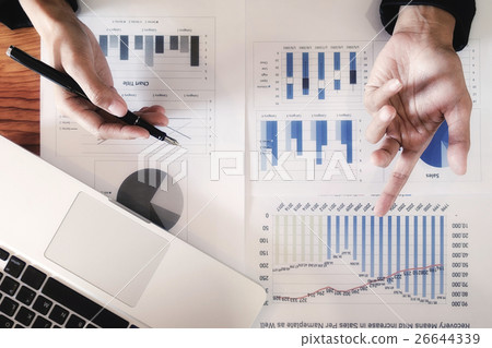Business woman working at office with documents 26644339