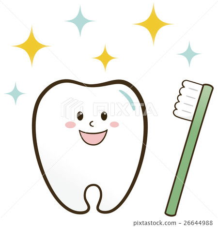 Tooth and toothbrush Tooth and toothbrush 26644988