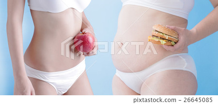 fat woman and slim woman fat woman and slim woman 26645085