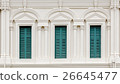 European Style Window with green shutters 26645477