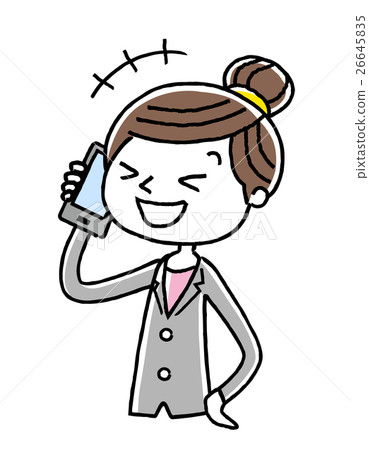 Phone: woman, business, laughing 26645835