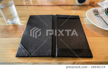 Black leather tray blank space payment bill 26646134