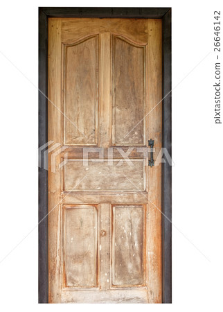 Wood door on white background Wood door on white background 26646142