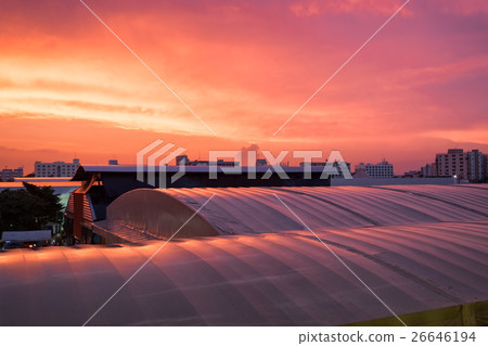 Sunset twilight on roof city Sunset twilight on roof city 26646194