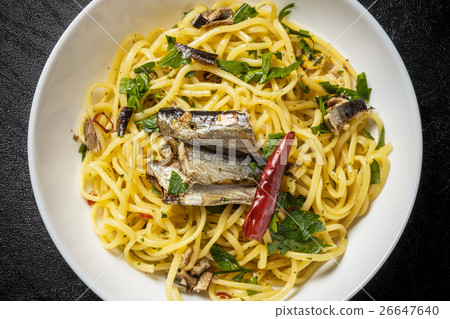 Italian raw pasta recipe Raw pasta and Italian ingredients 26647640
