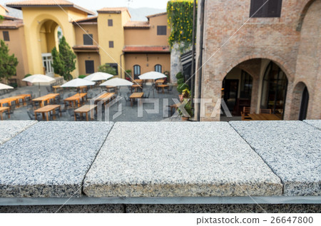 Concrete slabs with restaurant cafe vintage Concrete slabs with restaurant cafe vintage 26647800