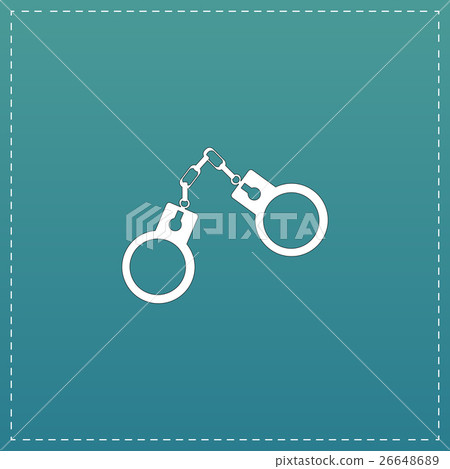 handcuffs flat icon handcuffs flat icon 26648689