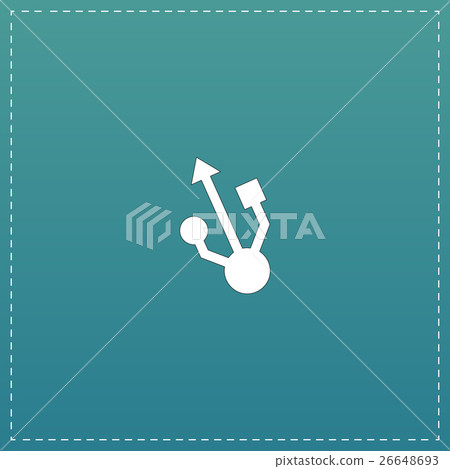 usb icon - vector usb icon - vector 26648693