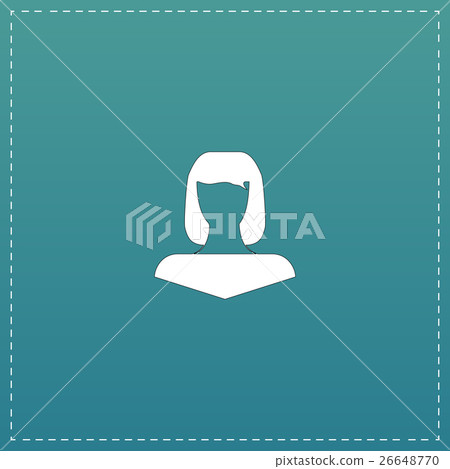 girl icon head silhouette girl icon head silhouette 26648770