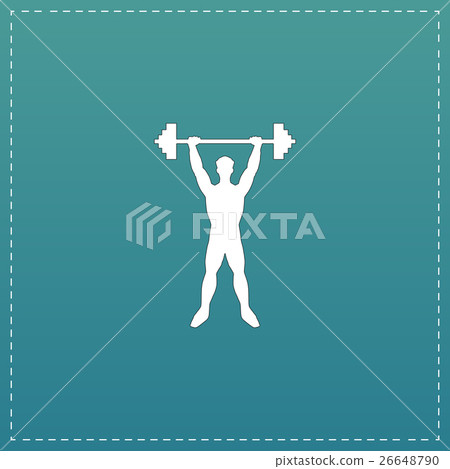 Strong man icon illustration of fitness Strong man icon illustration of fitness 26648790