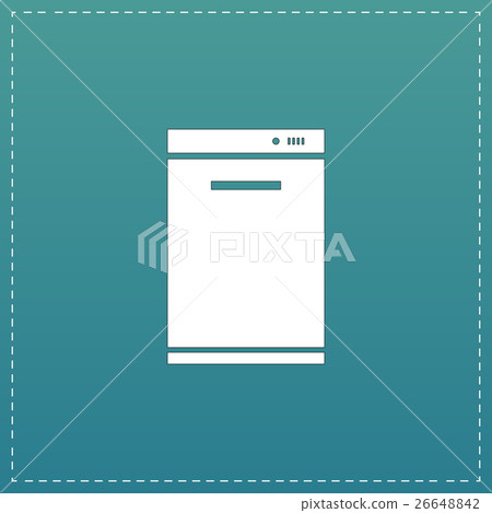 Kitchen - Dishwasher icon, sign and button 26648842