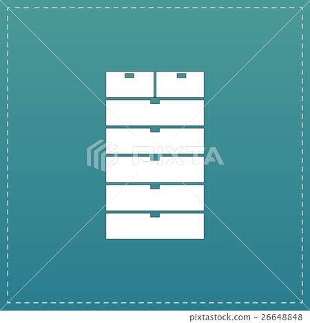 Drawer icon, sign and button 26648848