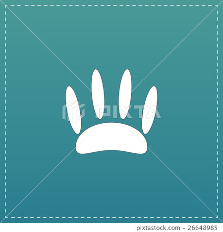 Animal footprint flat icon Animal footprint flat icon 26648985
