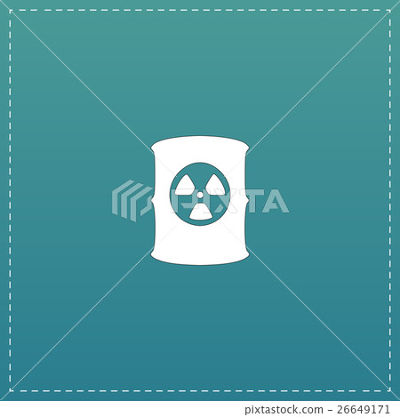 Container with radioactive waste vector icon 26649171