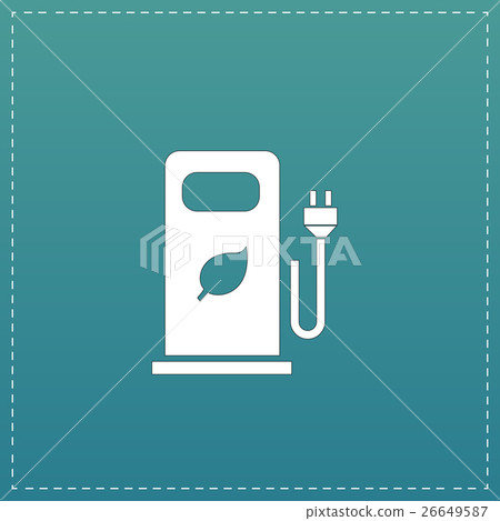 Stock Illustration: Electric car charging station or Bio fuel petrol