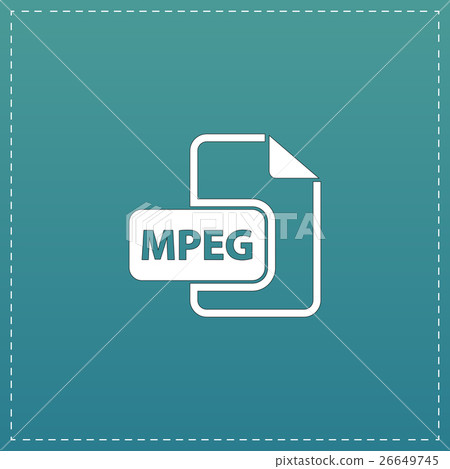 MPEG video file extension icon vector. 26649745