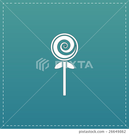 Spiral candy flat icon 26649862