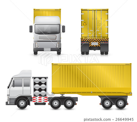 Trailer truck vector Trailer truck vector 26649945