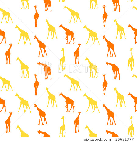 Vector seamless pattern with giraffes. - Stock Illustration [26651377 ...