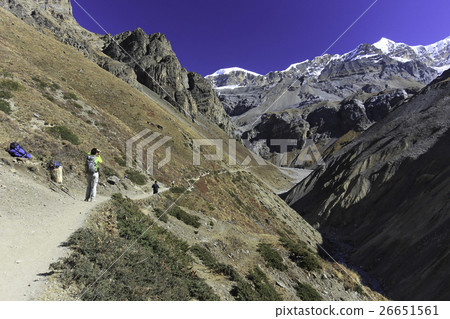 Annapurna circuit trek in Himalayas, Nepal 26651561