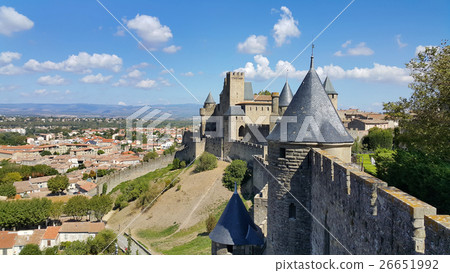Medieval castle of Carcassonne, France Medieval castle of Carcassonne, France 26651992