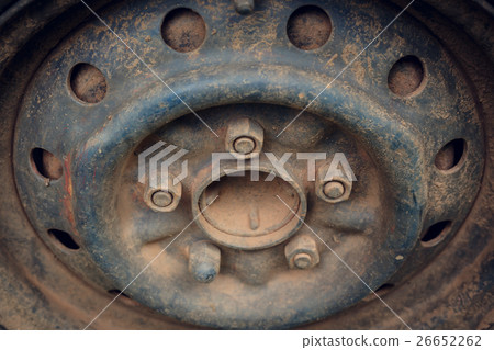 old metal alloy wheel car vehicle 26652262