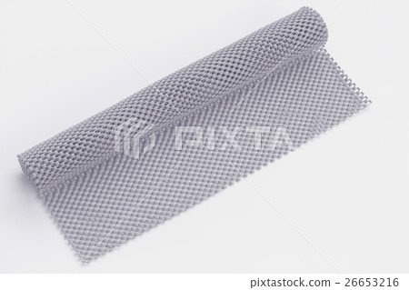 slip rubber mat grey isolated on white background slip rubber mat grey isolated on white background 26653216
