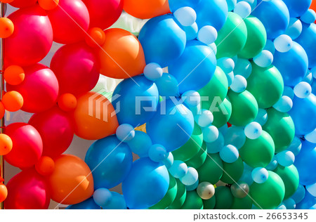 Beautiful balloons, decoration for the holiday. 26653345