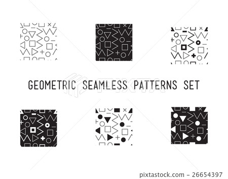 Universal vector lineal geometric seamless pattern 26654397