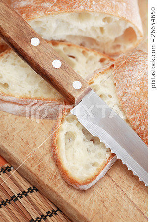 Sliced Bread And Knife 26654650