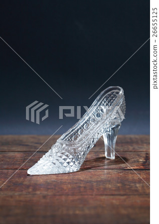 Glass Slipper On Wood 26655125